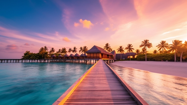 美しい海とヴィラ・コテージ