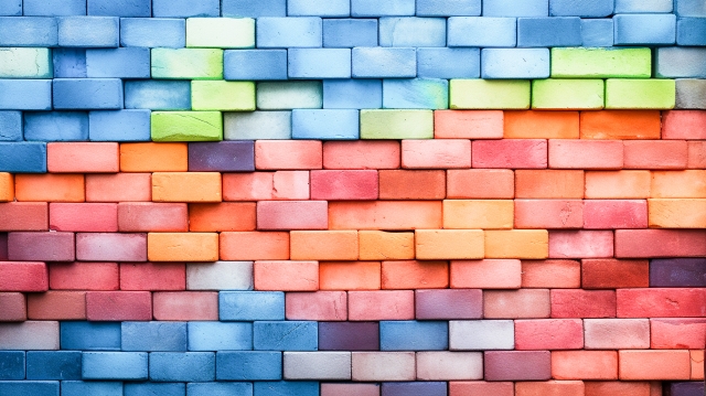 カラフルなレンガ