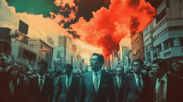 たくさんのサラリーマン