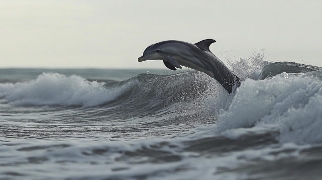 飛び跳ねるイルカ