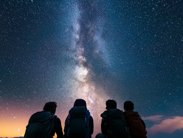 旅の仲間たちと見上げる星空