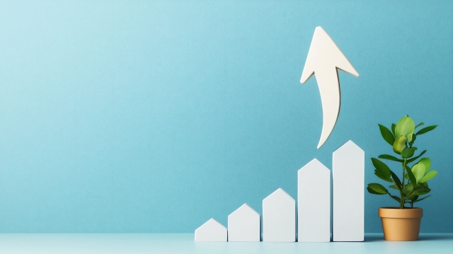 成長と発展を象徴するグラフ