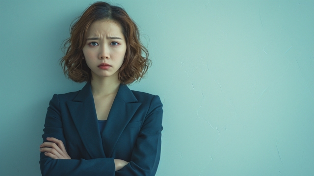 悲しそうな女性