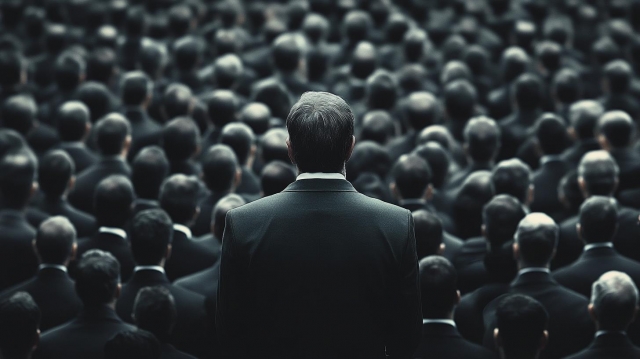 背中で語る群衆
