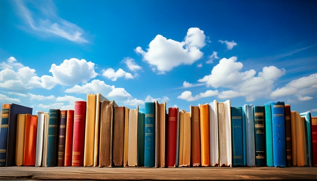 たくさん並ぶ本棚