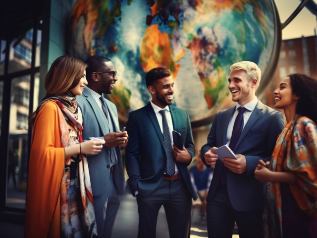 仲良く話してる人たち