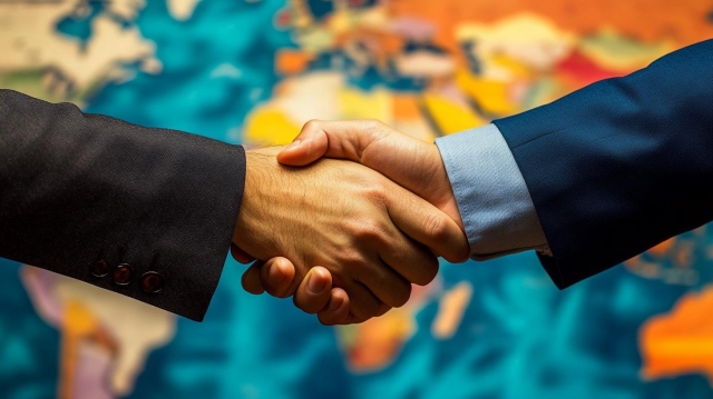 握手で築く国際ビジネス
