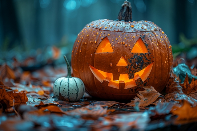 暗い雰囲気のかぼちゃ