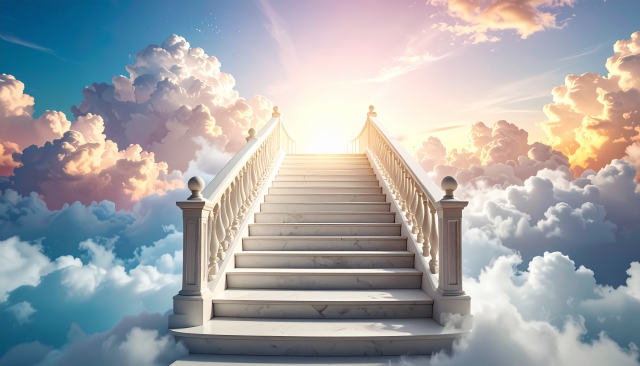 天へと続く白い階段