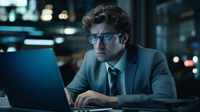 PCをみて絶望する人