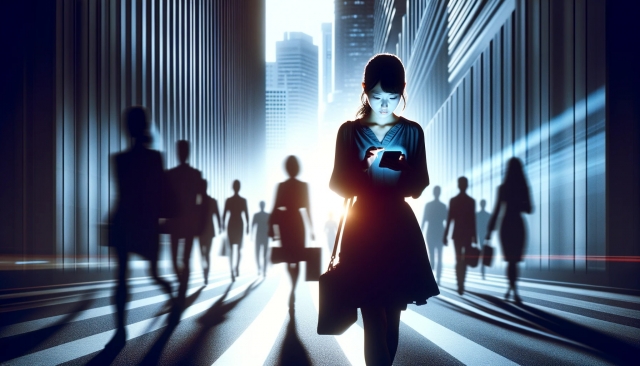 スマホを触る人